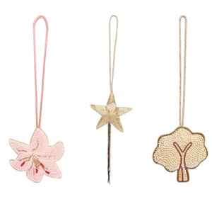 Hermoso colgante/patch/llavero bordado con hilo Zari |   Tela Zardozi con Cuentas, Decoración Festiva para Navidad, Eid y Ramadán - Product Image 1