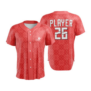 Camisetas de Béisbol Unisex para Adultos, Manga Corta, Estampado 3D en Relieve, Transpirables, Antibacterianas, 220g, Poliéster, Uniformes para Equipos de Béisbol - Product Image 4