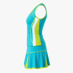 Uniforme de tenis para mujer diseñado con tela ligera de alto rendimiento y un ajuste flexible para movimiento rápido en la cancha de tenis. - Product Image 6