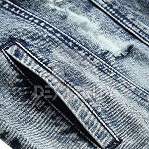 Chaqueta de Mezclilla para Hombre, Nueva Llegada, Fabricada en Fábrica, Manga Larga, Diseño Personalizado, Detalle de Botones, Ecológica, Impermeable, Precio Económico - Product Image 3
