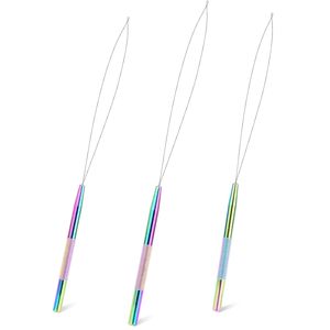 Herramienta profesional de acero inoxidable para extensiones de cabello con mango de color personalizado, herramienta de belleza para salón, fabricante OEM, marca privada. - Product Image 1
