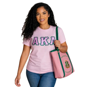 Women's Pink and Green Heavy Duty Canvas Tote <b>Bag</b> <b>Large</b> Capacity <b>Shoulder</b> Shopper <b>Bag</b> Zipper Closure Travel Carryall - Product Image 4