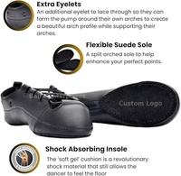 Chaussures de danse irlandaise haut de gamme avec doublure en cuir véritable, tige en cuir de vachette souple pour la danse irlandaise compétitive unisexe