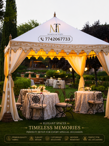 Outdoor Event <b>Tent</b> Marquee Double Layer Cotton Fabric Windproof UV Resistant Fire Retardant (DIN4102) Three-Season MSI <b>Frame</b> - Product Image 1