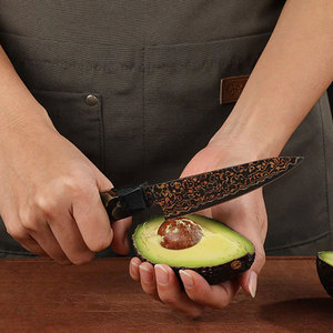 Couteau de Chef en Cuivre Damas Fait Main, Couteau de Cuisine Professionnel pour la Préparation Alimentaire, Idéal pour Restaurant et Cuisine Domestique - Product Image 4