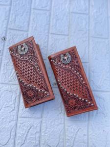 Latest Arrival <b>Men's</b> <b>Long</b> <b>Wallet</b> Hand Tooled Carving Leather Hot Sale Fashion Stylish Cash Holder Gift <b>for</b> Him - Product Image 5