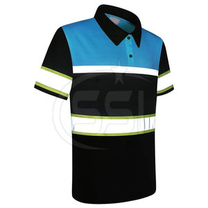Camiseta Polo de Seguridad Reflectante Impermeable de Alta Visibilidad ANSI Clase 2 con Luz LED Intermitente, Colores y Logotipo Personalizados para Trabajo Industrial - Product Image 3