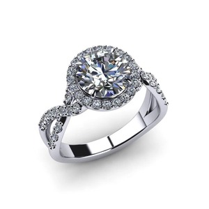 Anillo de Compromiso de Oro Blanco de 14K con Diamante Cultivado en Laboratorio Certificado por IGI GIA de 1.21 Quilates - Product Image 3