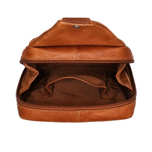 Bolso Bandolera Deportivo de Cuero Genuino Marrón Vintage para Hombre, Modelo 2026, de Piel de Vacuno Crazy Horse, de Fábrica - Product Image 5