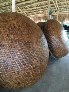 Bateau Coracle Rond en Bambou Vietnamien Fait Main, Artisanat en Osier pour Usage Fluvial et Maritime, Taille 200cm, Meilleur Prix pour la Vente en Gros - Product Image 3