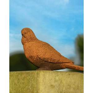 Escultura de pájaro de hierro fundido, productos artesanales, adorno de pájaro de metal rústico para jaula, artículos de decoración para casa de campo - Product Image 2