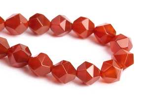 Perles de cornaline rouge, taille étoile, facettées, qualité supérieure, pierres précieuses naturelles authentiques, perles en vrac 8MM 10MM, options de lots en gros - Product Image 5