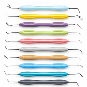 10 Pcs Dental Composite Restorative Instrument Set Silicone Handle Double Ended Filling Tools Professional Restoration <b>Kit</b> - Product Image 1
