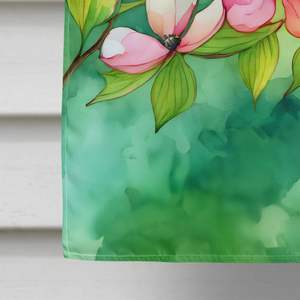 Virginia American Dogwood acuarela Casa Grande bandera Multicolor porche manga poste decorativo patio Banner pared colgante poliéster - Product Image 4