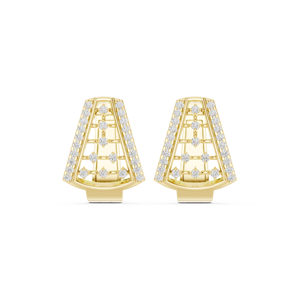 Pendientes de Aro Bali de Plata de Ley 925 Chapados en Oro de 18K con Circonitas Brillantes de Dos Tonos, Moda de Lujo para Mujer - Product Image 2