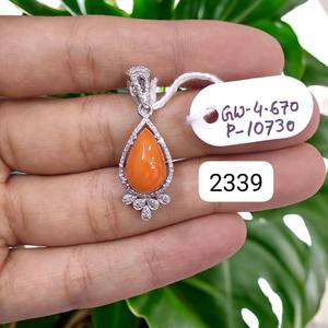 จี้เพชรโอปอลรูปทรงลูกแพร์ เงินแท้ 925 สำหรับผู้หญิง ดีไซน์หรูหรา ขายส่งเครื่องประดับแฟชั่น - Product Image 2