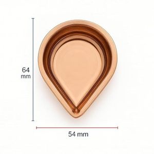Premium <b>Copper</b> Diya Oil Lamp for Puja Traditional Handmade Deepak for Home Temple Festive Decor - Product Image 3