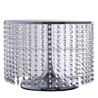 Silberner Atemberaubender Aluminium-Kronleuchter Hochzeit Geburtstag Party Schüssel Dessert Kuchenständer 30 cm Hoch Handgefertigt Ungiftig