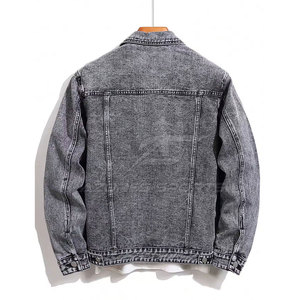 Men Winter Jeans <b>Jacket</b> Front Logo <b>Lightweight</b> Casual Streetwear Washed Long Sleeve Outerwear Eco-Friendly Breathable Quick Dry - Product Image 2