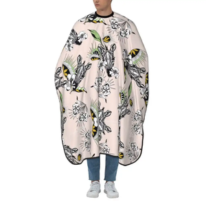 Cape de Coiffure Professionnelle Imperméable en Nylon pour Barbier et Salon, Impression par Sublimation Personnalisée, Col Ajustable - Product Image 1