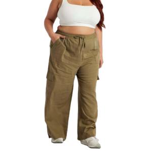 Pantalon cargo femme, design professionnel, taille basse, respirant, coupe ample, style streetwear, pantalon de jogging décontracté pour femme - Product Image 1