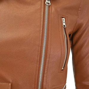 AL BARAKA WEAR Wholesale Custom Women <b>Leather</b> <b>Jacket</b> Slim Fit Biker Coat OEM ODM Embroidery Custom Label Breathable <b>Winter</b> - Product Image 5