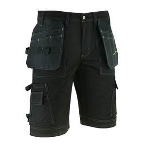 Pantalones Cortos de Trabajo para Hombre de Alta Calidad, Negros, Resistentes, de Seguridad, con Bolsillos, para Verano, con Cordones, Alta Visibilidad, Impermeables y Transpirables - Product Image 1