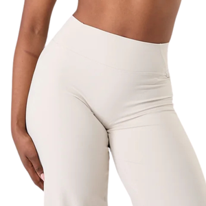 Pantalon de yoga blanc pour femme, coupe large, léger, taille haute, pour l'entraînement, la gym, les tenues décontractées et les activités sportives - Product Image 5