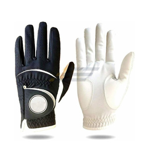 Gants de golf pour homme en cuir Cabretta noir, pour droitier, faible MOQ, prix abordable, avec personnalisation possible, paume épaisse et sans pression pour une meilleure adhérence. - Product Image 4