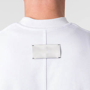 Novedad: Camiseta Corta Estilo Hip Hop, Cuello Redondo, 220g, Poliéster/Algodón, Transpirable, Personalizable, Blanca - Product Image 3