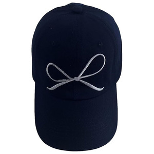 หมวกแก๊ปสีดำพร้อมโบว์ปักสีเขียวอ่อน หมวกลำลองเนื้อนุ่มสำหรับผู้หญิงและเด็กผู้หญิง |   ดีไซน์น้ำหนักเบาและปรับได้ - Product Image 4