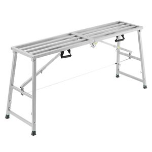 Piattaforma di Lavoro Pieghevole Regolabile in Altezza, Capacità di Carico 800 lb, Impalcatura Portatile in Alluminio e Acciaio - Product Image 1
