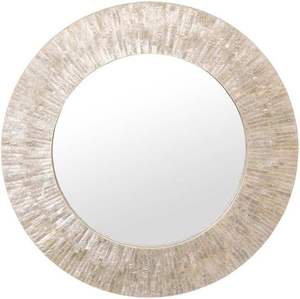 Exquisite Hand Made Round Vanity <b>Mirror</b> Shell <b>Tile</b> Inlaid For Bathroom Decor Interior Mother Of Pearl <b>Mirror</b> - Product Image 1