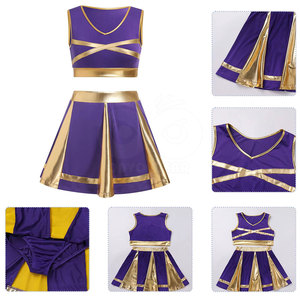 Uniforme de cheerleading léger, uni, de qualité supérieure, différentes couleurs, respirant, pour adultes, à vendre - Product Image 5