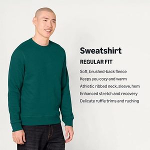 เสื้อสเวตเชิ้ตแขนยาวสำหรับผู้ใหญ่ ผ้าฟลีซ 100% คอตตอน กันยับ สำหรับฤดูหนาว - Product Image 3