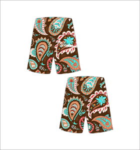 Pantalones Cortos de Baloncesto Marrones Personalizados con Estampado Paisley Vibrante, Ligeros, Transpirables, de Malla, para Entrenamiento Deportivo y Estilo Urbano - Product Image 1