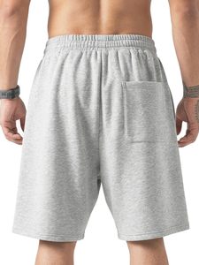 Pantalones Cortos de Forro Polar Bordados para Hombre con Logotipo Personalizado, Pantalones Cortos Deportivos Casuales Holgados con Cintura Ajustable para Marcas de Ropa Independientes - Product Image 2