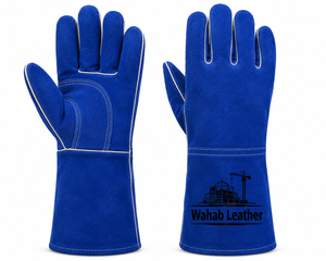 Gants de soudage en cuir de vachette résistant à la chaleur, gants de protection industrielle robustes, manches longues, protection ignifuge - Product Image 2