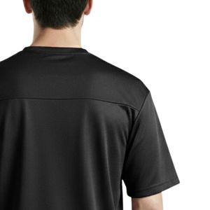 เสื้อยืดโอเวอร์ไซส์สีดำสำหรับผู้ชาย ไซส์ 26 ผ้าฝ้ายพรีเมียม ระบายอากาศได้ดี นุ่ม สวมใส่สบาย ทรงหลวม เหมาะสำหรับออกกำลังกาย ฟิตเนส ลำลอง สตรีทแวร์ รับผลิตแบบ OEM ODM - Product Image 5
