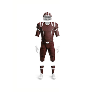 American Football Uniform Set Men's Short Sleeve Jersey Pants Helmet White <b>Gloves</b> Shoes Sublimated Print <b>Moisture</b> Wicking Fitted - Product Image 2