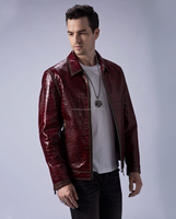 Jaket Bomber Kulit Sapi Pria Desain Terbaru, Anti Air, Anti Angin, dengan Warna Kustom dan Finishing Pewarnaan Polos