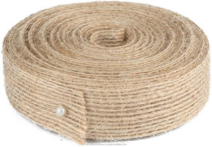 JF Eco-Friendly Jute <b>Burlap</b> Geotextile Fabric <b>Ribbon</b> 3/4 X 33yards Roll Brown Craft <b>Ribbon</b> for Big Bow Wreath Wedding Gift - Product Image 6