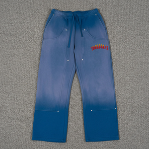 Pantalones de hombre de estilo urbano con logotipo impreso en serigrafía personalizado de dos colores, 100% algodón, corte holgado informal, etiqueta personalizada de alta calidad al por mayor. - Product Image 1