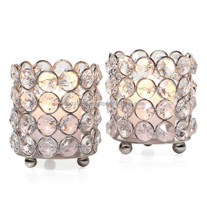 Top cristal gobelet Globe photophore bougeoir votif décoration de la maison grand candélabre bougeoir pour table avec cristal - Product Image 1