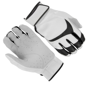 Gants de frappeur personnalisés légers en Spandex/Polyester blancs et noirs pour droitiers, adultes, paires, pour baseball et softball - Product Image 2