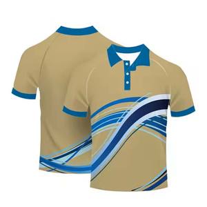 Chemise de golf décontractée pour hommes avec logo personnalisé, impression numérique sur le devant, col rigide, en polaire solide, séchage rapide et respirante - Product Image 1