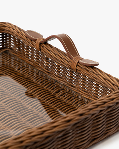 Nueva Bandeja Rectangular de Ratán Natural Minimalista, Diseño Plano, Bandeja de Servicio Sostenible, Venta al Por Mayor, Proveedor OEM, Artículos de Cocina - Product Image 4