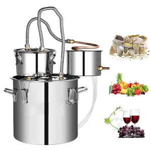 5 gallon/20L thép không gỉ rượu chưng cất ống đồng nhà sản xuất bia Nồi Nhiệt kế tự làm Whisky Brandy