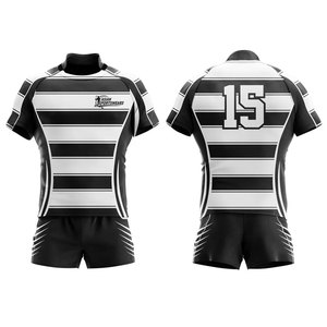 Uniforme de Rugby Duradero a Precio de Mayoreo para Equipos Escolares y Partidos de Club, Conjunto Deportivo que Absorbe la Humedad - Product Image 1