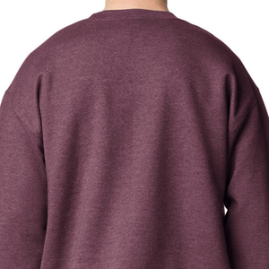 Sudadera de cuello redondo para hombre, color marrón oscuro, de felpa, informal, cálida, mezcla de algodón, lisa, con logotipo personalizado - Product Image 5